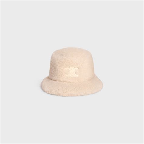 celine cashmere bucket hat|Women's Triomphe bucket hat in sherpa cashmere .